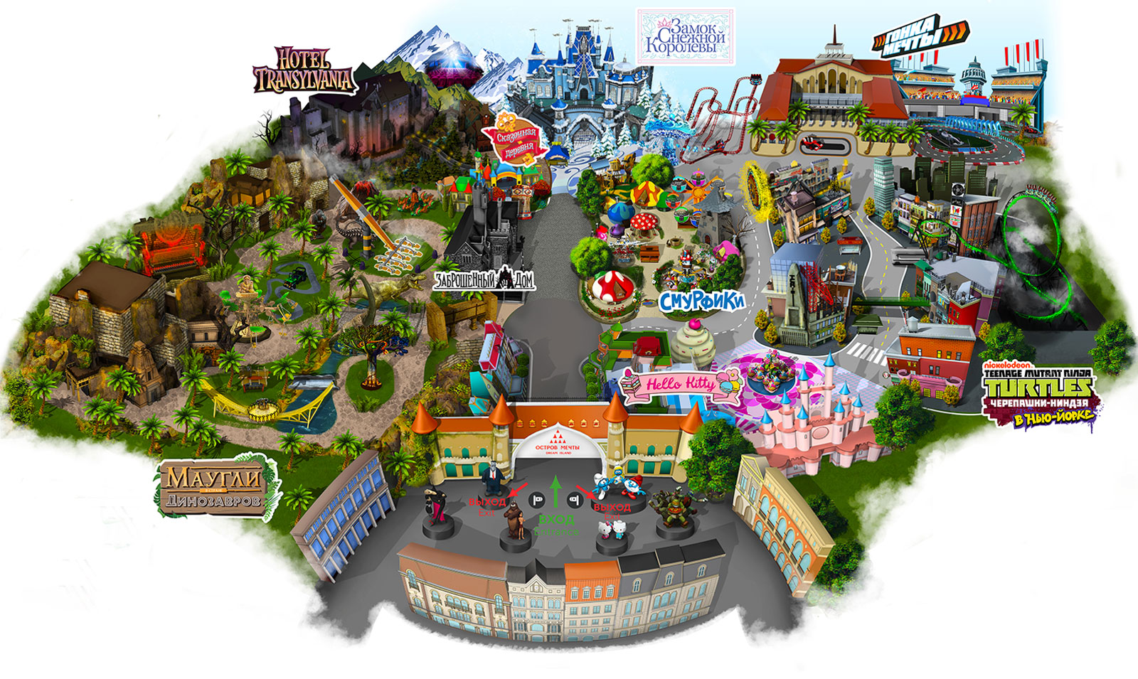 Интерактивная карта тематического парка